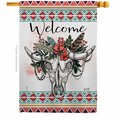 Patio Trasero Bohemian Skull Country Living Southwest 28 x 40 in. Double-Sided Vertical House Flags PA3955572